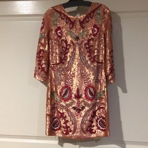 Needle & Thread pink sequin dress